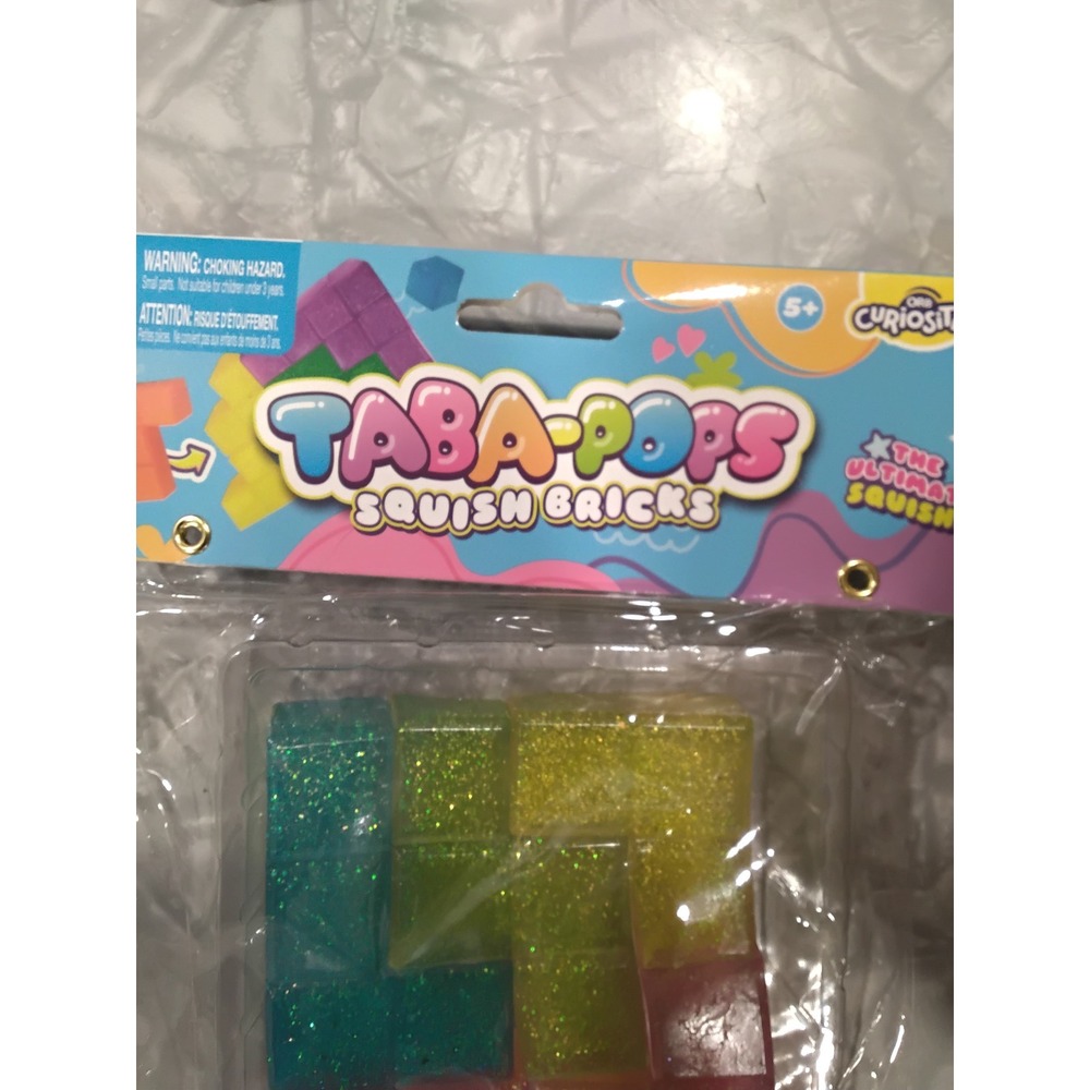 Orb Curiosities Taba-Pops Squish Bricks Glitter Sensory Fidget Toy Rainbow New - Picture 2 of 4